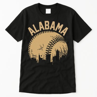 Vintage USA State Fan Player Coach Alabama Baseball Tall T-Shirt