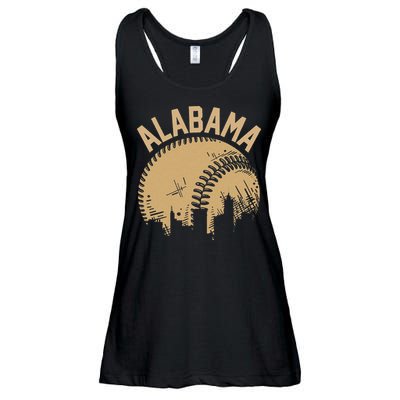 Vintage USA State Fan Player Coach Alabama Baseball Ladies Essential Flowy Tank