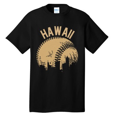 Vintage USA State Fan Player Coach Hawaii Baseball Tall T-Shirt