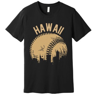 Vintage USA State Fan Player Coach Hawaii Baseball Premium T-Shirt