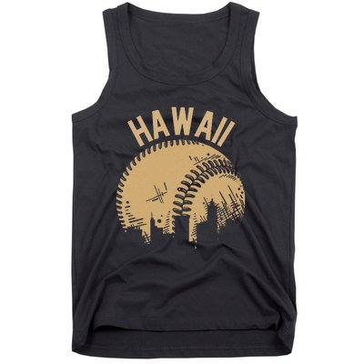 Vintage USA State Fan Player Coach Hawaii Baseball Tank Top