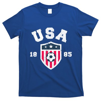 Vintage USA Soccer 1885 American Flag Football T-Shirt