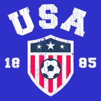 Vintage USA Soccer 1885 American Flag Football Tank Top