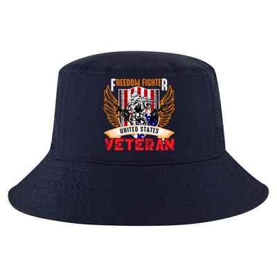 Veteran United States Freedom Fighter Cool Comfort Performance Bucket Hat