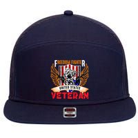 Veteran United States Freedom Fighter 7 Panel Mesh Trucker Snapback Hat