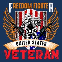 Veteran United States Freedom Fighter 7 Panel Mesh Trucker Snapback Hat