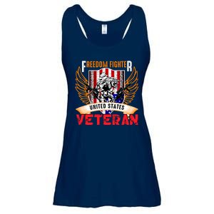 Veteran United States Freedom Fighter Ladies Essential Flowy Tank