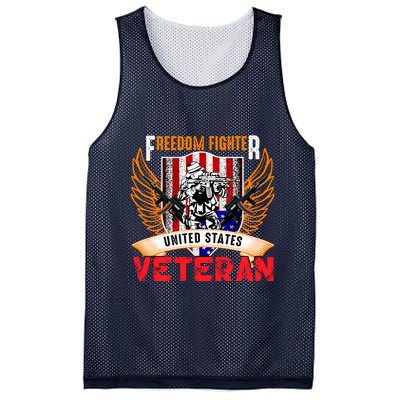 Veteran United States Freedom Fighter Mesh Reversible Basketball Jersey Tank