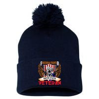 Veteran United States Freedom Fighter Pom Pom 12in Knit Beanie