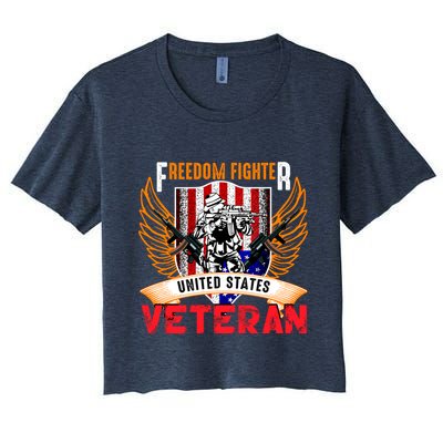 Veteran United States Freedom Fighter Crop Top