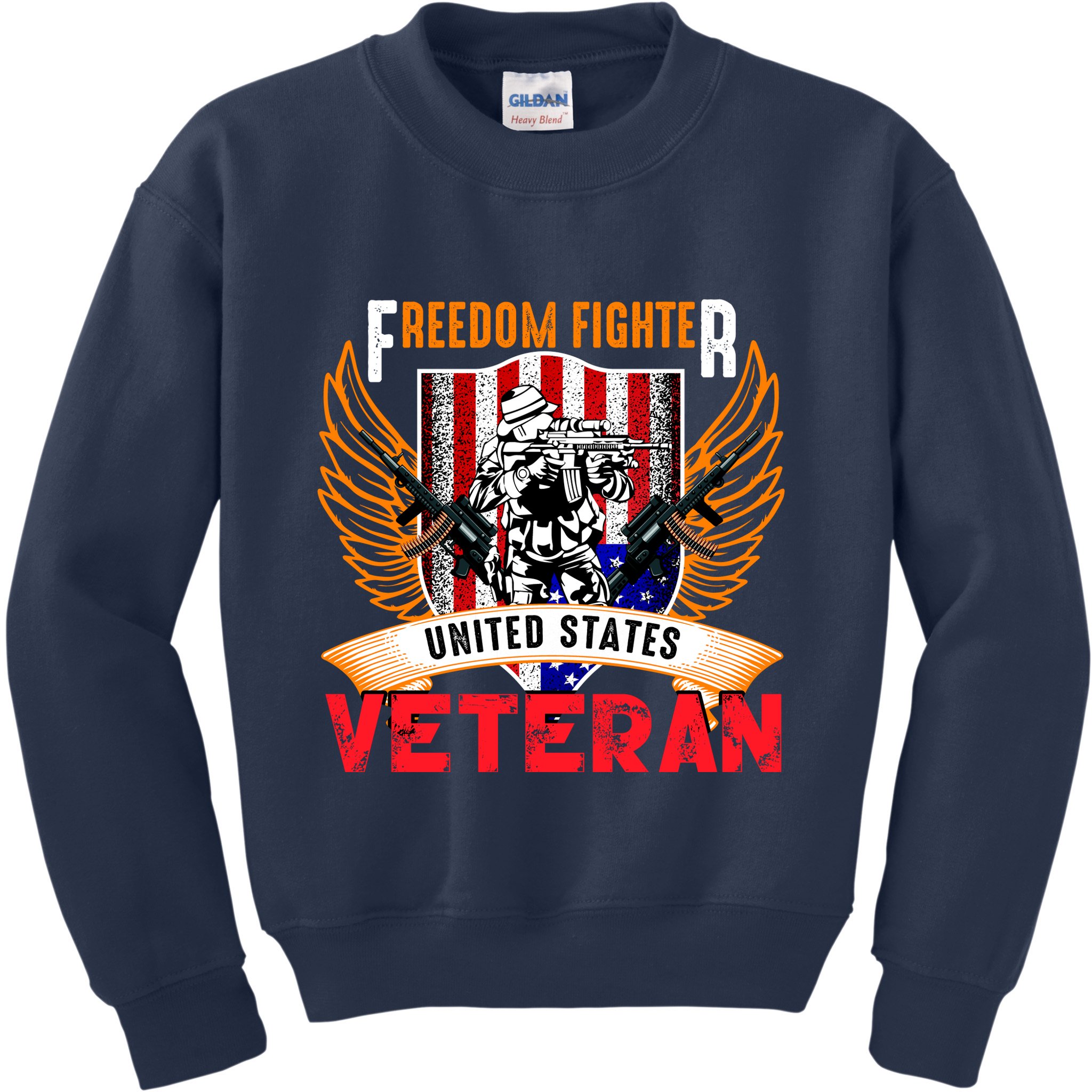 Veteran United States Freedom Fighter Kids Sweatshirt