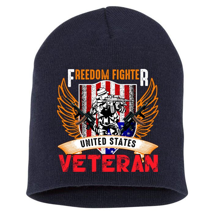 Veteran United States Freedom Fighter Short Acrylic Beanie