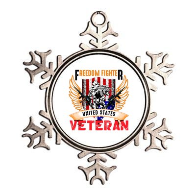 Veteran United States Freedom Fighter Metallic Star Ornament