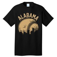 Vintage Usa State Fan Player Coach Alabama Baseball Tall T-Shirt