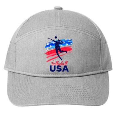 Volleyball Usa Support The Team U.S.A Flag 7-Panel Snapback Hat