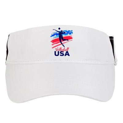 Volleyball Usa Support The Team U.S.A Flag Adult Drive Performance Visor