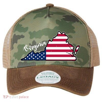 Virginia United States Map Legacy Tie Dye Trucker Hat