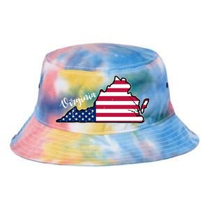 Virginia United States Map Tie Dye Newport Bucket Hat