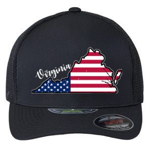 Virginia United States Map Flexfit Unipanel Trucker Cap