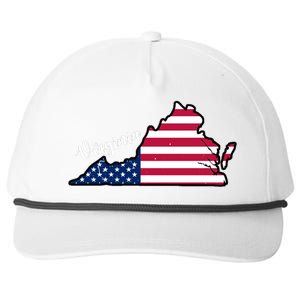 Virginia United States Map Snapback Five-Panel Rope Hat