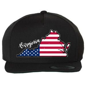 Virginia United States Map Wool Snapback Cap