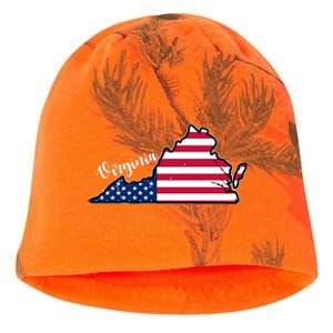 Virginia United States Map Kati - Camo Knit Beanie