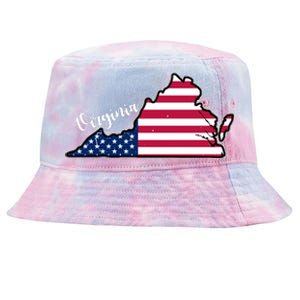 Virginia United States Map Tie-Dyed Bucket Hat