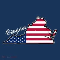 Virginia United States Map 7 Panel Mesh Trucker Snapback Hat