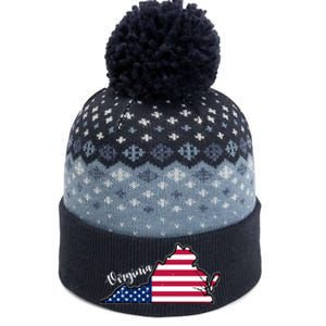 Virginia United States Map The Baniff Cuffed Pom Beanie