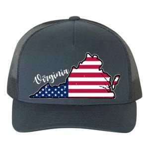 Virginia United States Map Yupoong Adult 5-Panel Trucker Hat