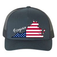 Virginia United States Map Yupoong Adult 5-Panel Trucker Hat