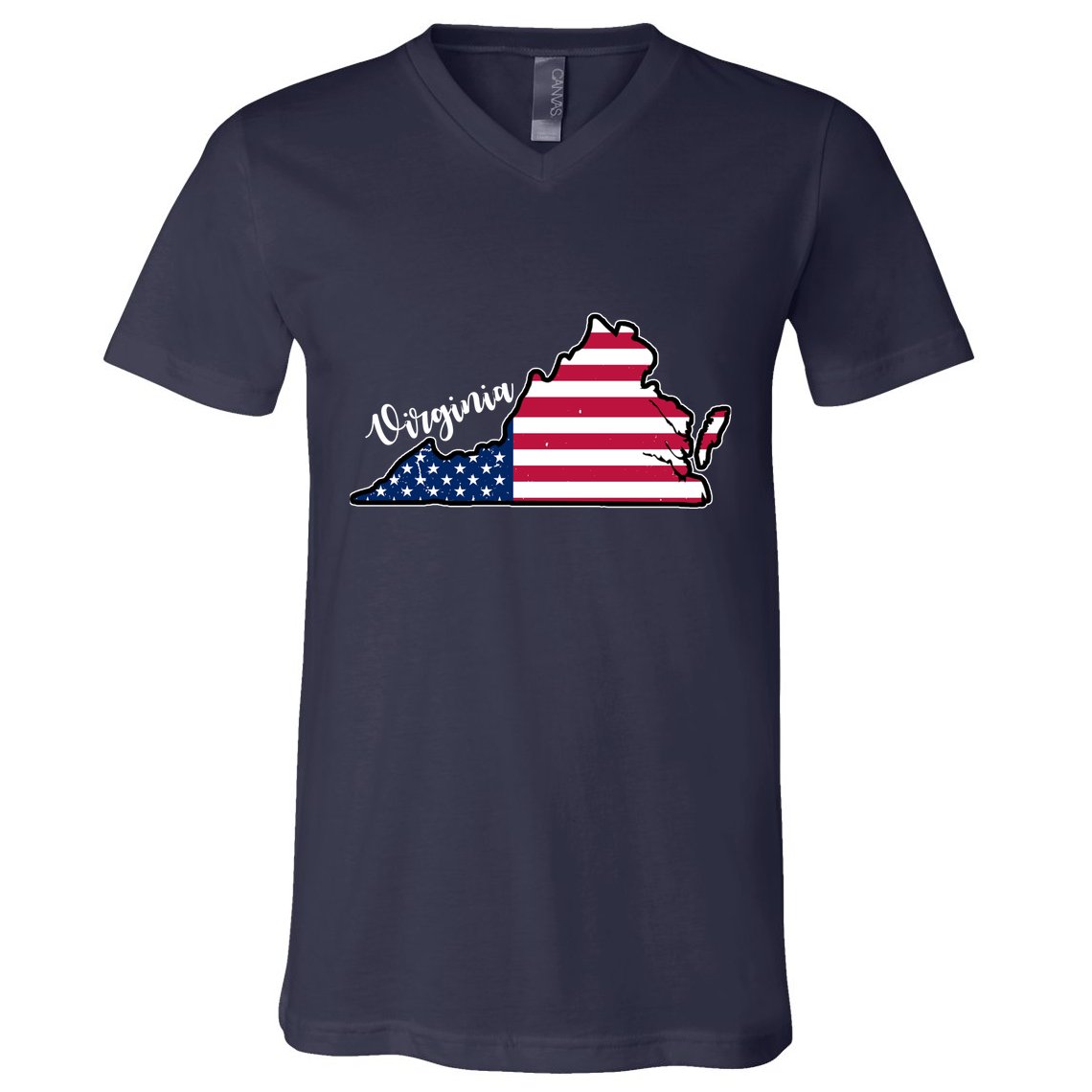 Virginia United States Map V-Neck T-Shirt