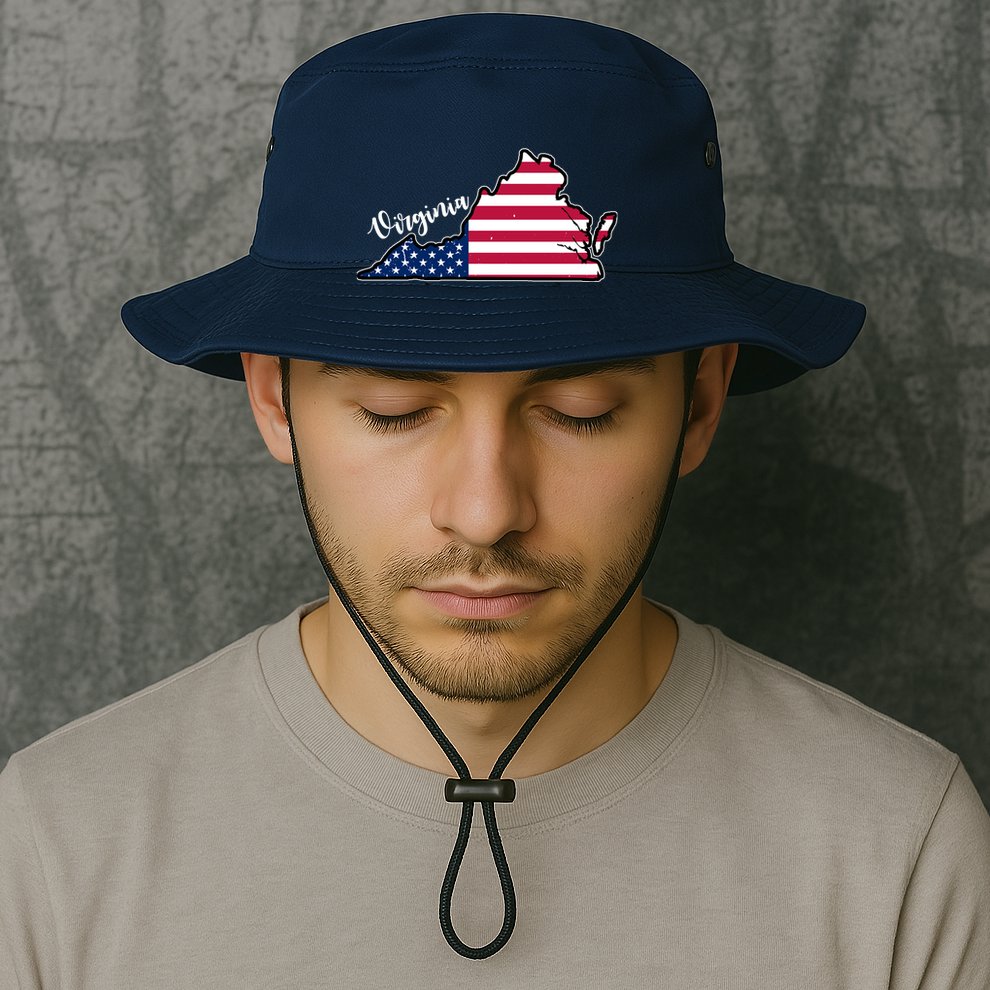 Virginia United States Map Bucket Hat