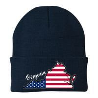 Virginia United States Map Knit Cap Winter Beanie