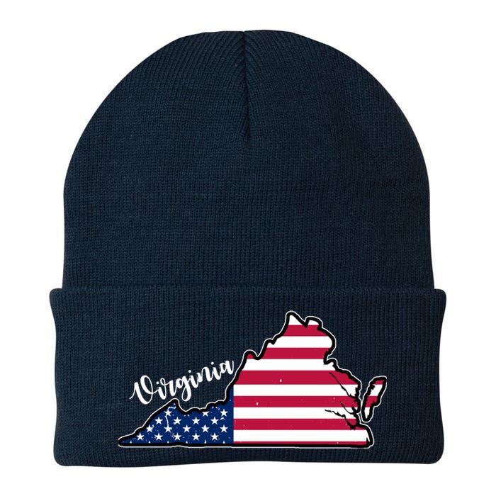 Virginia United States Map Knit Cap Winter Beanie