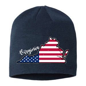 Virginia United States Map Sustainable Beanie