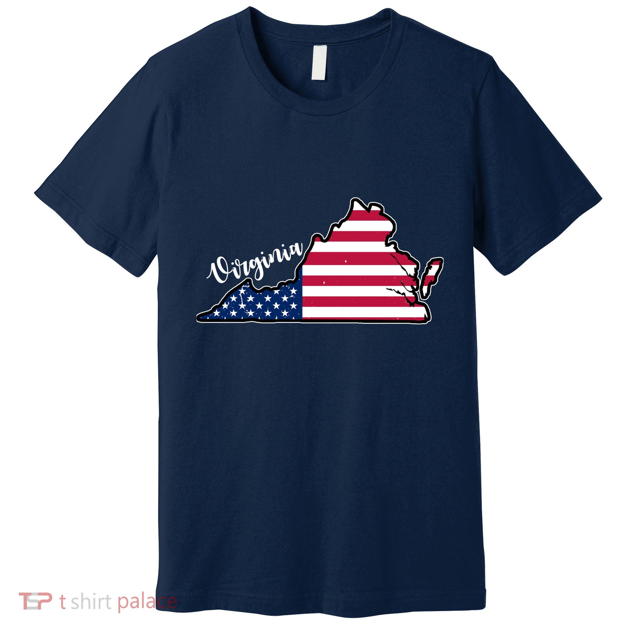 Virginia United States Map Premium T-Shirt