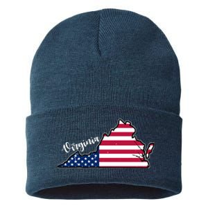 Virginia United States Map Sustainable Knit Beanie