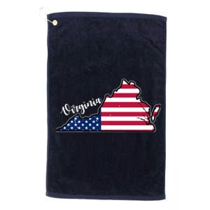 Virginia United States Map Platinum Collection Golf Towel