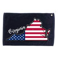 Virginia United States Map Grommeted Golf Towel