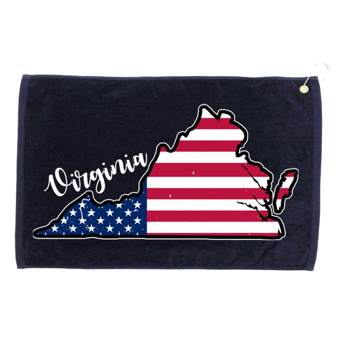 Virginia United States Map Grommeted Golf Towel