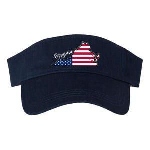 Virginia United States Map Valucap Bio-Washed Visor