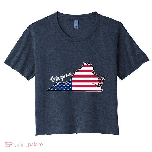 Virginia United States Map Crop Top