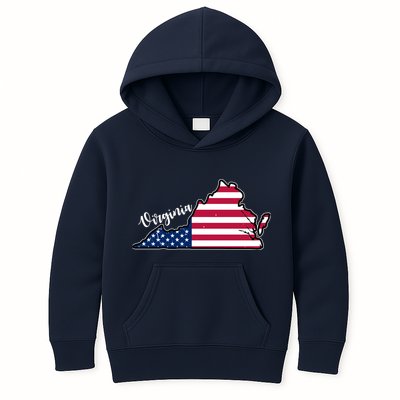 Virginia United States Map Kids Hoodie