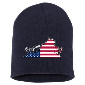 Virginia United States Map Short Acrylic Beanie