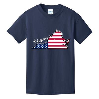 Virginia United States Map Kids T-Shirt