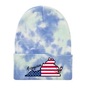 Virginia United States Map Tie Dye 12in Knit Beanie