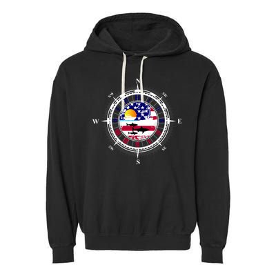 Vintage United States Compass Garment-Dyed Fleece Hoodie