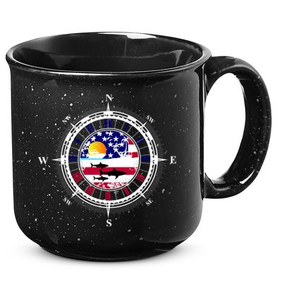 Vintage United States Compass 15oz Campfire Ceramic Mug