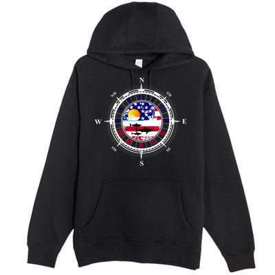 Vintage United States Compass Premium Pullover Hoodie